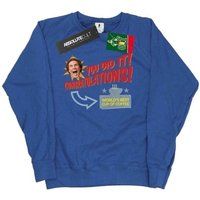 Elf  World apos;s Best Coffee  women's Sweatshirt in Blue
