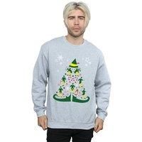 Elf Men/'s Christmas Tree Sweatshirt X-Large Sport Grey