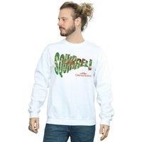 National Lampoon's Christmas Vacation Men's Squirrel Tree Sweatshirt in White | Size: 2XL