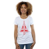 Disney Women's Frozen Christmas Tree Cotton T-Shirt in White | Size: 2XL