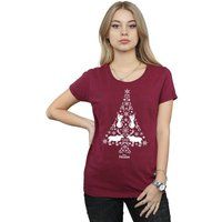 Disney Women/'s Frozen Christmas Tree T-Shirt XX-Large Burgundy