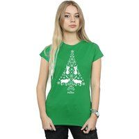 Disney Women/'s Frozen Christmas Tree T-Shirt X-Large Irish Green