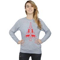 Disney Women's Frozen Christmas Tree Sweatshirt in Grey | Size: Medium