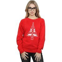Disney Women's Frozen Christmas Tree Sweatshirt in Red | Size: Medium