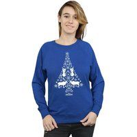 Disney Women's Frozen Christmas Tree Sweatshirt in Blue | Size: Medium
