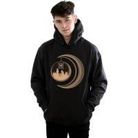 Harry Potter Men's Hogwarts Moon Hoodie in Black | Size: Small
