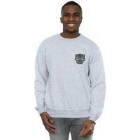 Marvel Men/'s Black Panther Black On Black Chest Print Sweatshirt Sport Grey Medium