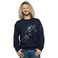 Marvel Men/'s Black Panther Wild Silhouette Sweatshirt Navy Blue Medium