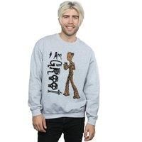 Marvel Men/'s Avengers Infinity War I Am Teenage Groot Sweatshirt Sport Grey XXX-Large