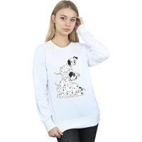Disney Women/'s 101 Dalmatians Chair Sweatshirt White Large