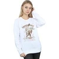 Looney Tunes Women/'s Wile E Coyote Guitar Sweatshirt White Medium