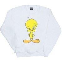 Looney Tunes Women/'s Angry Tweety Sweatshirt White Medium