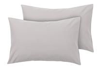 Argos Home Brushed Cotton Standard Pillowcase Pair - Grey