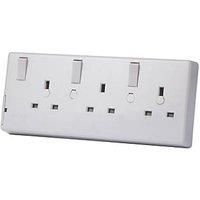 Lap 13A White 3 Socket Twin To Triple Converter Socket