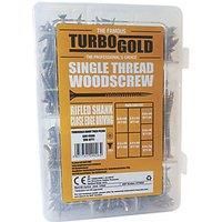 TurboGold PZ Double-Countersunk Woodscrew Handy Pack 380 Pieces (459JJ)