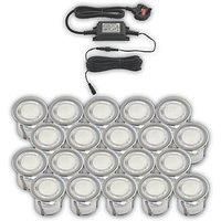 LAP Deck Light Kit Recessed White Coldstrip Integrated LED Outdoor Pack of 20