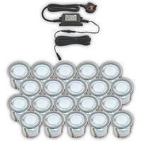 LAP Deck Light Kit Coldstrip 94421 30MM Recessed LED Outdoor Blue 10W 20 Pack