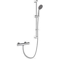 Swirl Slim HP Rear-Fed Exposed Chrome Thermostatic Bar Mixer Shower - New