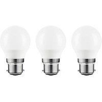 LAP BC Mini Globe LED Light Bulb 470lm 4.2W 3 Pack (784PP)