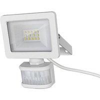 LAP Weyburn Outdoor LED Floodlight With PIR Sensor White 10W 1000lm (652PG)