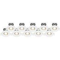 LAP LED Downlight Ceiling Light Fixed Cool White Dimmable White 4.5W 10 Pack