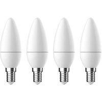 LAP DFRDCL4GDB SES Candle LED Light Bulb 470lm 4.2W 4 Pack (677PP)