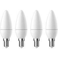 LAP SES Candle LED Light Bulb 470lm 4.2W 4 Pack (842PP)
