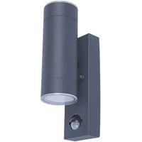 LAP Outdoor LED Wall Light With PIR Sensor Charcoal Grey 9W 760lm (762PP)