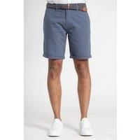 Tokyo Laundry Men's Cotton Belted Chino Shorts in Mid Blue | Size: Large