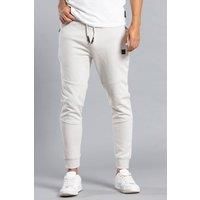 Tokyo Laundry Men/'s Invective Brushback Fleece Cuffed Zip Pocket Jogging Bottoms Light Grey
