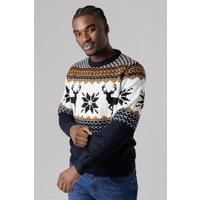 Men's Christmas Jumper Funny Novelty Santa Xmas Knitted Sweater Sweatshirt Top