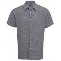 Premier  PR221  men's Short sleeved Shirt in Black