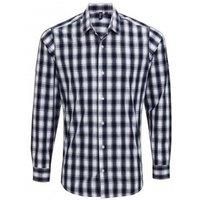 Premier Mens Mulligan Check Long Sleeve Shirt  PC3101