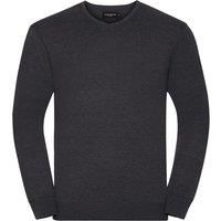 Russell Collection Mens V-Neck Knitted Pullover Sweatshirt BC1012