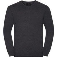 Russell Collection Mens V-Neck Knitted Pullover Sweatshirt BC1012