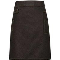 Premier Unisex Adults Division Waxed Look Denim Waist Apron / N/A N/A RW6233