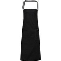 Premier Unisex Adults District Waxed Look Denim Bib Apron / N/A N/A RW6232