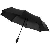 Marksman 21.5 Inch Traveller 3-Section Auto Open & Close Umbrella (30.8 x 98 cm) (Solid Black)