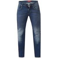 Duke Mens Ambrose King Size Tapered Fit Stretch Jeans (46S) (Vintage Blue)