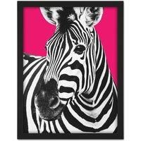 Close up Beasties Zebra Large Framed Art Print Wall Poster