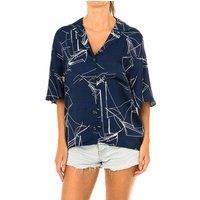 Superdry Women/'s Edit Revere Blouse, White Stripe, S (Size:10)