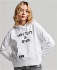 Superdry Womens Independent Logo Foil Crop Hoodie Size 12
