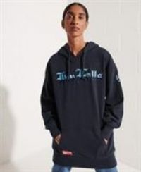 Superdry Womens College Graphic Oversized Hoodie Dress Size Xs/S