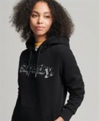 Superdry Womens Vintage Core Logo Metallic Hoodie Size 8