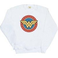 Absolute Cult DC Comics Women/'s Wonder Woman Circle Logo Sweatshirt White Large
