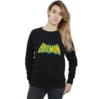 Batman Women's Retro Logo Heather Sweatshirt in Black | Size: Small