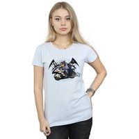 Dc Comics Batman Tv Series Bat Bike Cotton T-Shirt In Grey