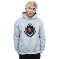 Harry Potter Men's Neon Hogwarts Crest Hoodie
