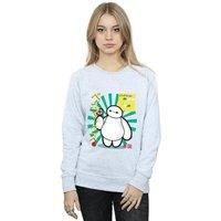 Disney Women's Big Hero 6 Baymax Lollypop Sweatshirt