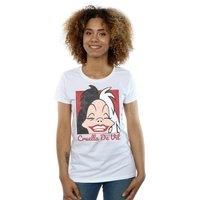 Disney Women/'s Cruella De Vil Cropped Head T-Shirt White XX-Large